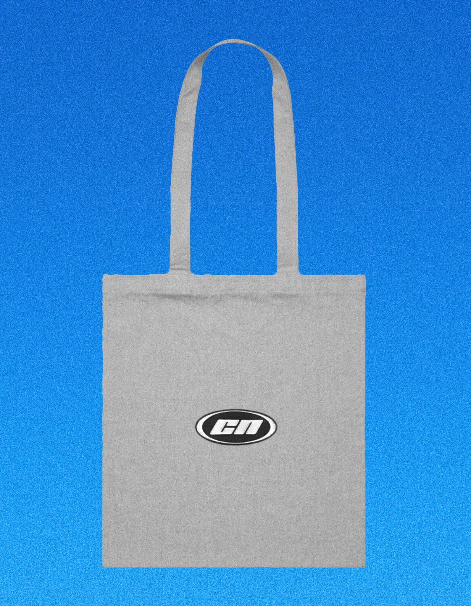 Borsa tote in tela di cotone – Minimalista, grigio mélange