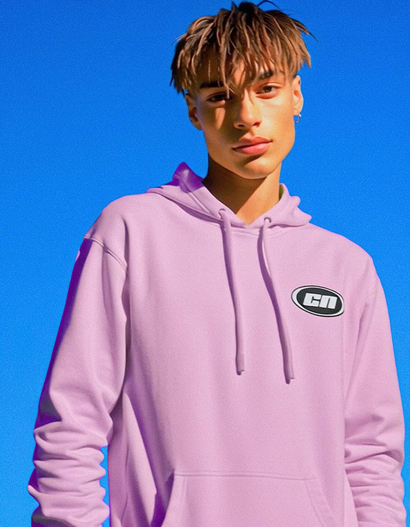 Felpa con cappuccio pullover – Pile morbido e leggero, rosa pastello