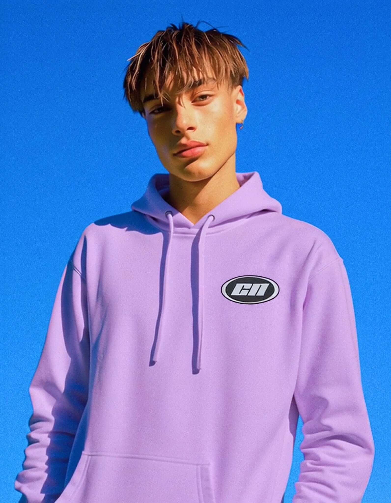 Felpa con cappuccio pullover – Pile morbido e leggero, lavanda