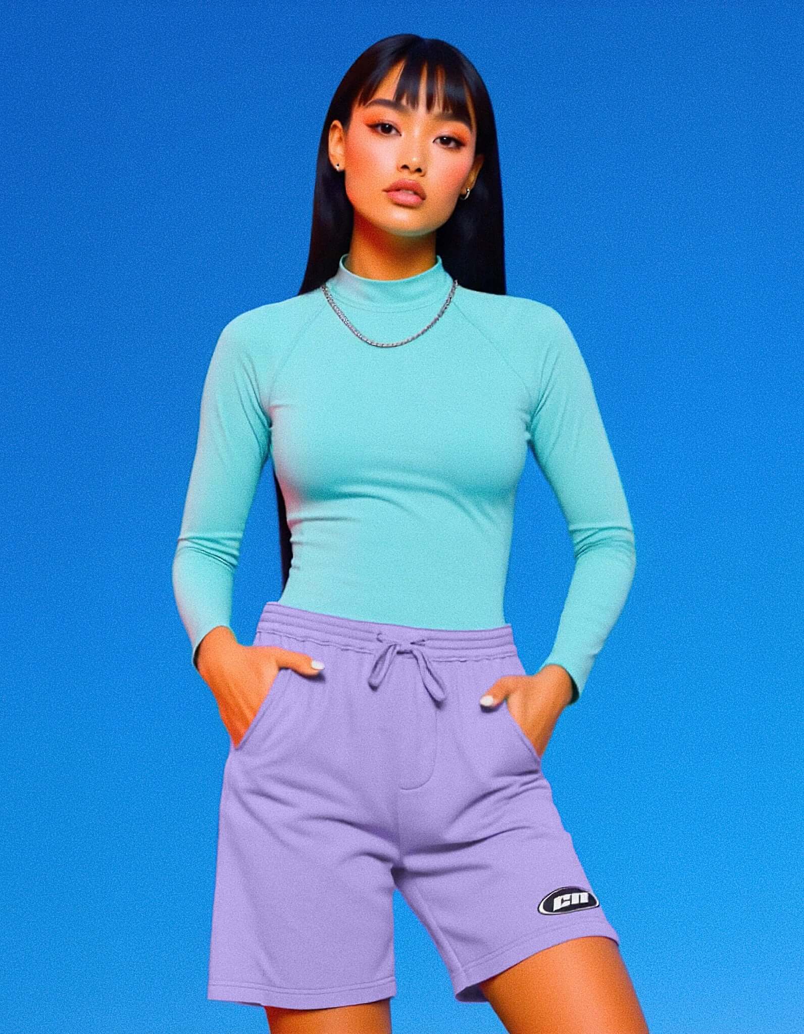 Pantaloncini in pile – Relaxed Fit, Lavanda