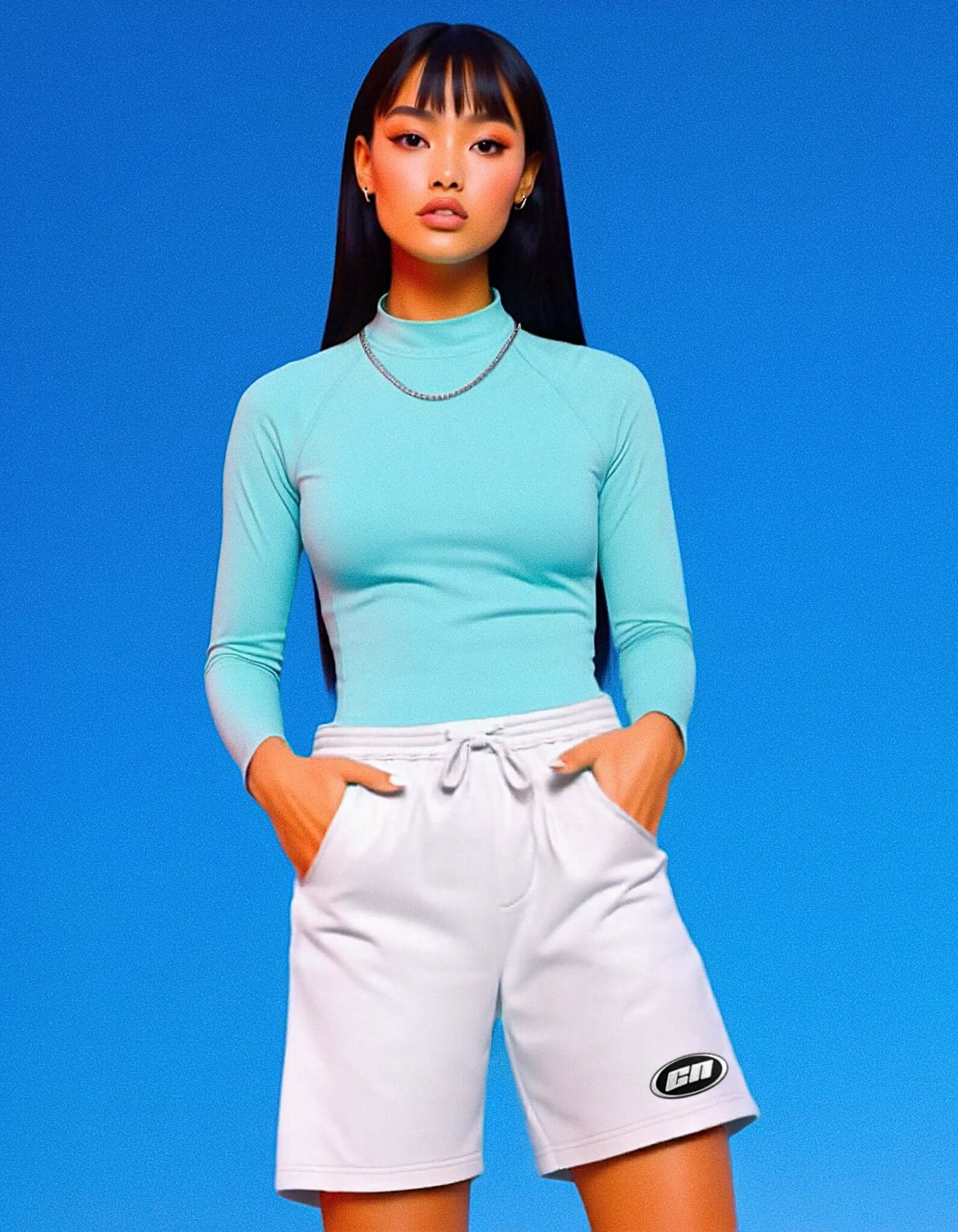Pantaloncini in pile – Relaxed Fit, bianchi
