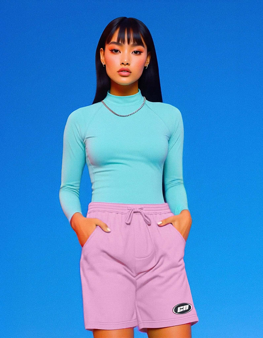 Pantaloncini in pile – vestibilità rilassata, rosa pastello