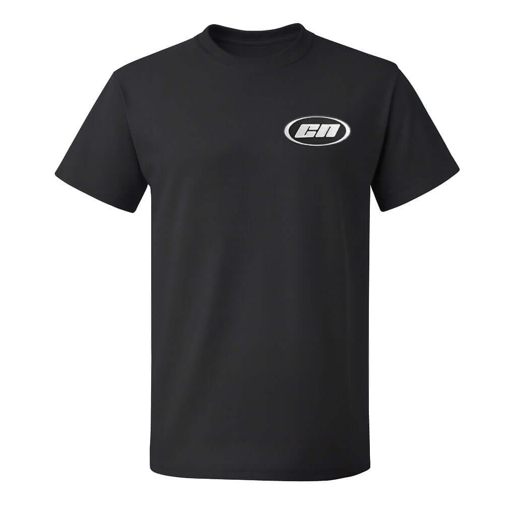 クルーネックコットンTシャツ - クラシックフィット、ブラック