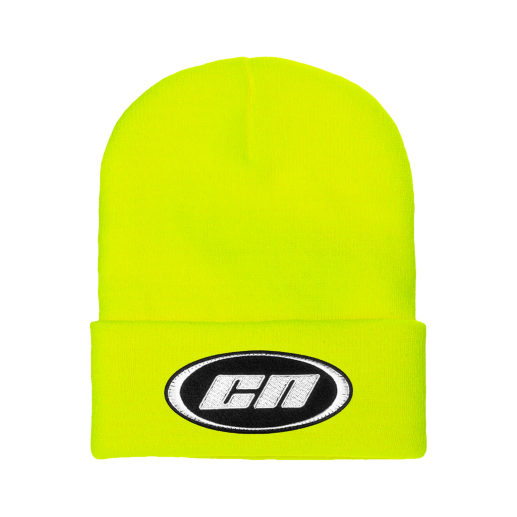 Berretto con risvolto – Cappello invernale morbido lavorato a maglia, lime neon
