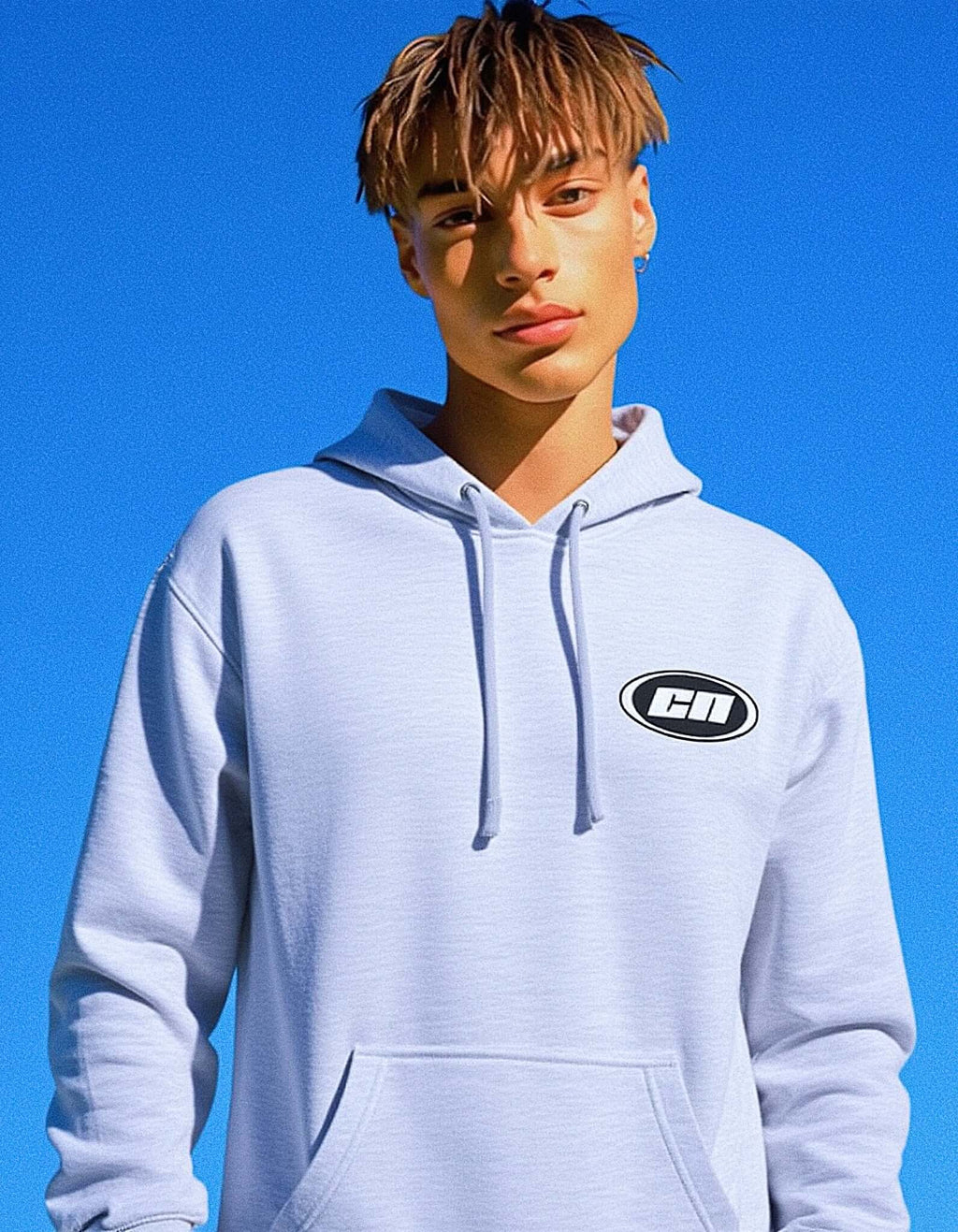 Felpa con cappuccio pullover – Pile morbido e leggero, grigio mélange