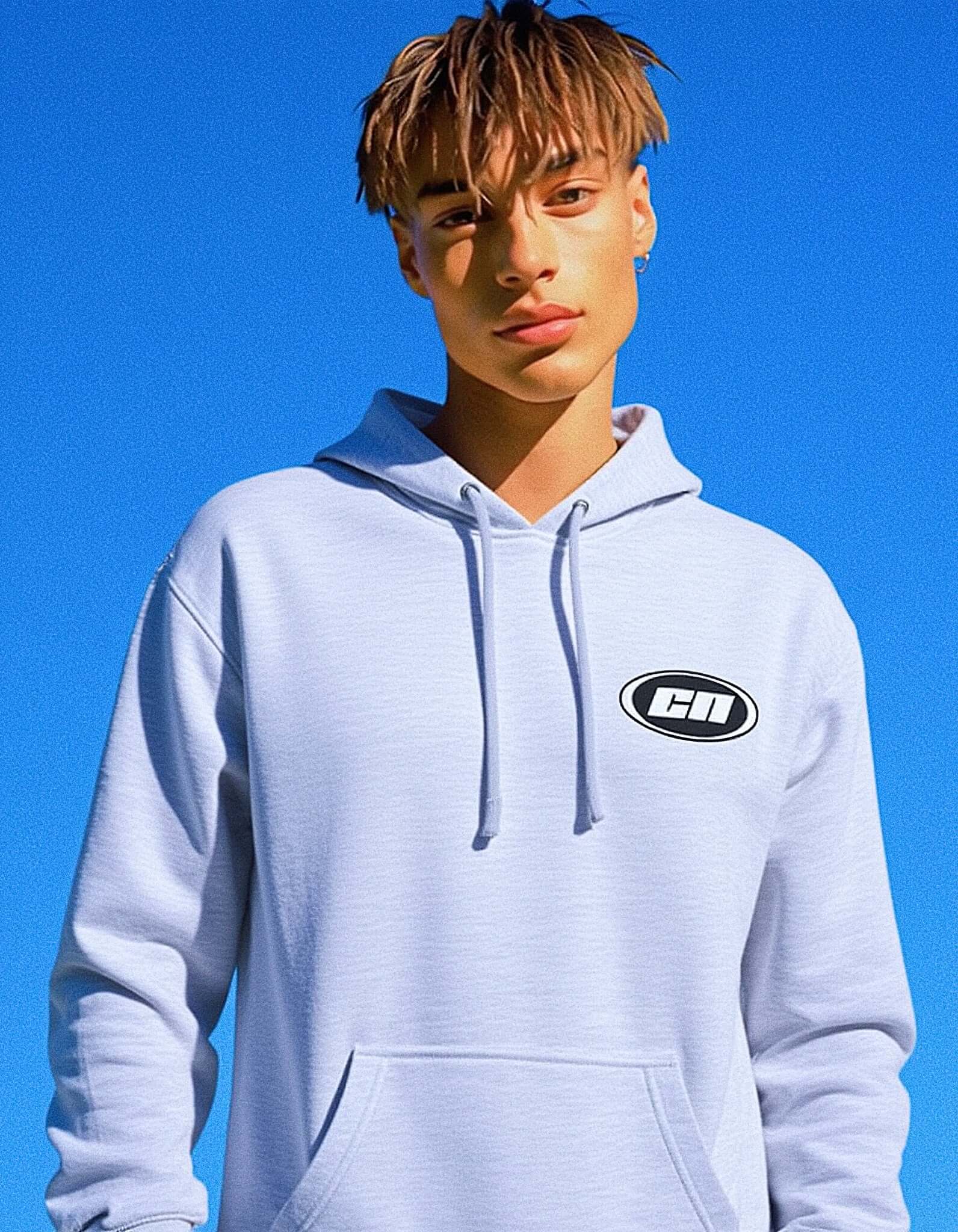 Felpa con cappuccio pullover – Pile morbido e leggero, grigio mélange