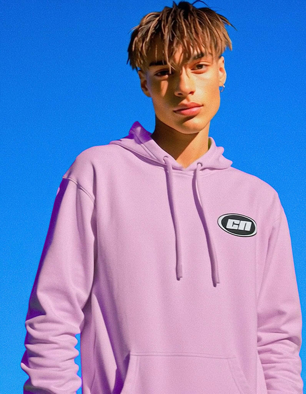 Felpa con cappuccio pullover – Pile morbido e leggero, rosa pastello