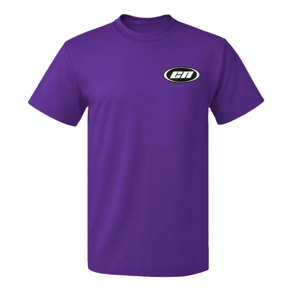 T-shirt girocollo in cotone – Vestibilità classica, viola intenso