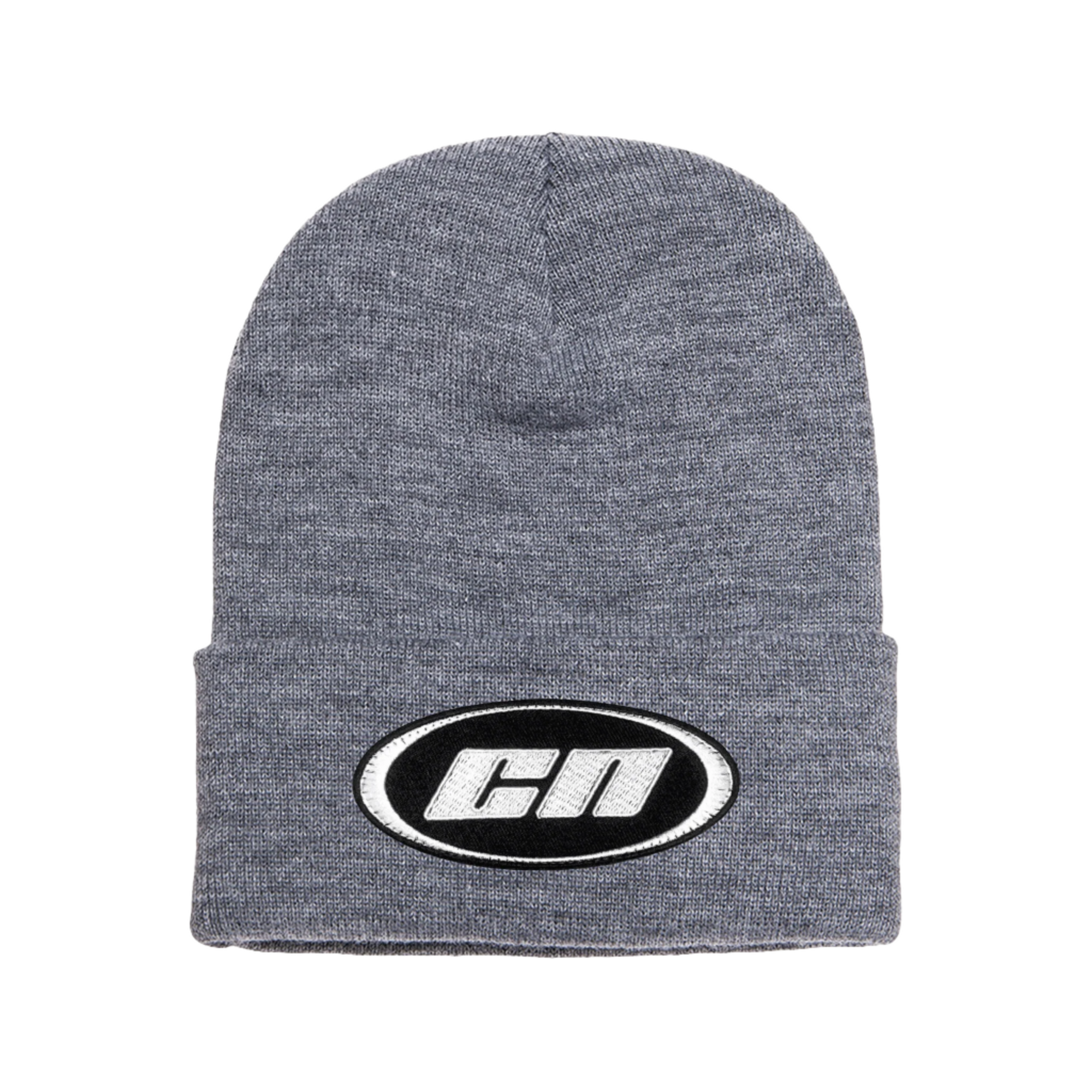 Cuffed Beanie – Soft Knit Winter Hat, Marl Grey