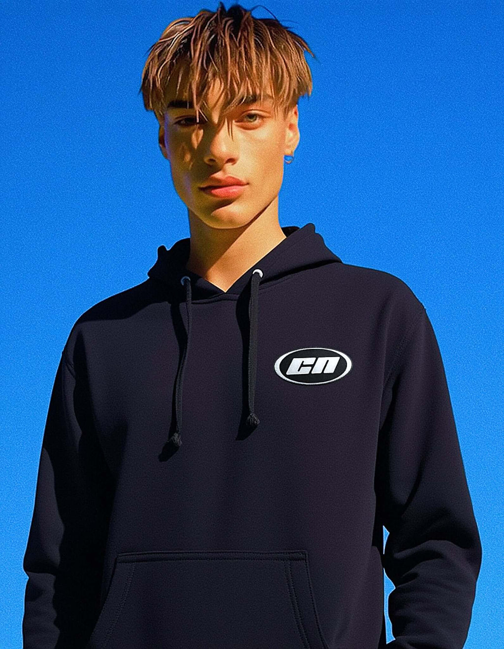 Felpa con cappuccio pullover – Pile morbido e leggero, nero