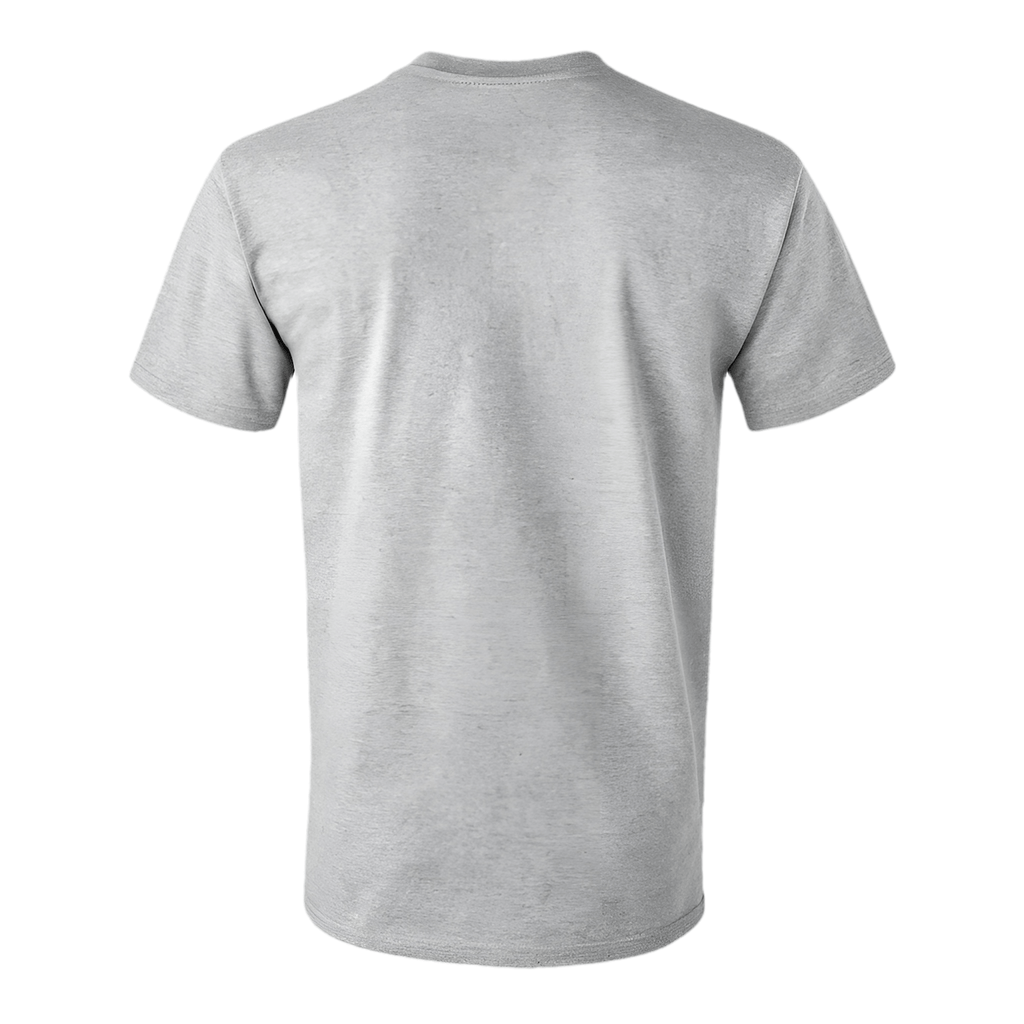 Back view of Crewneck Cotton T-Shirt in Marl Grey, showing classic fit and clean lines, ideal for streetwear styling.