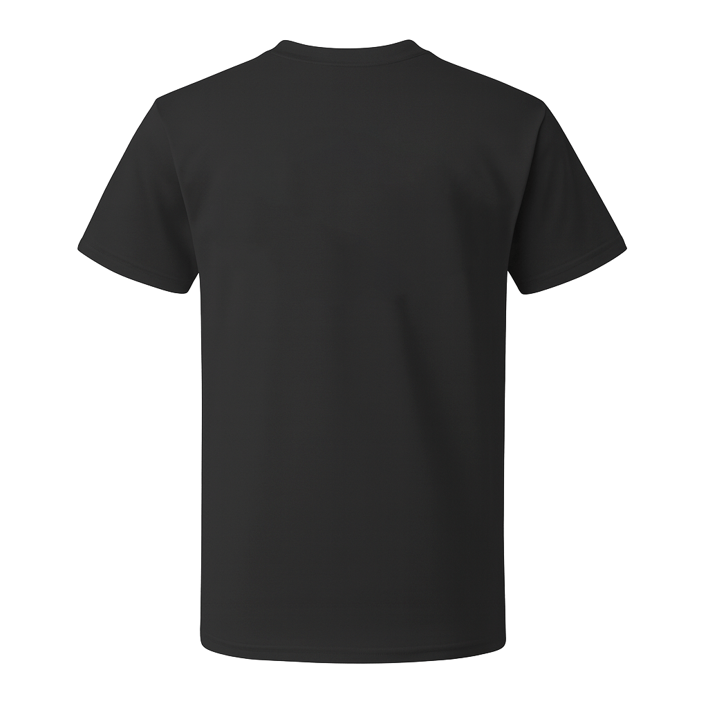 クルーネックコットンTシャツ - クラシックフィット、ブラック