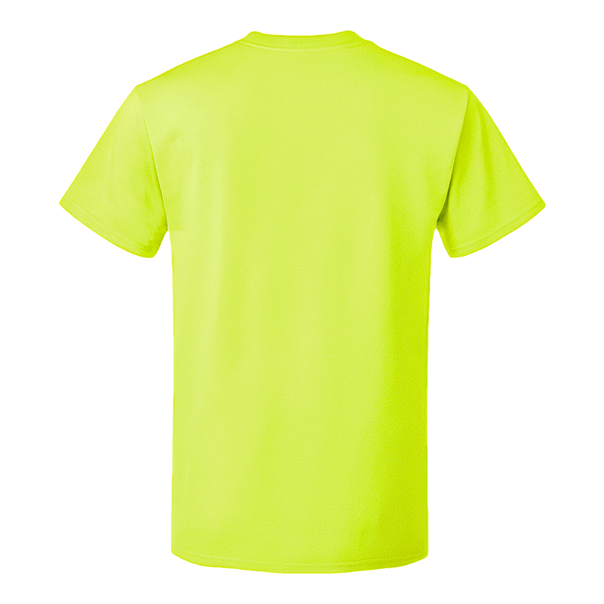 クルーネックコットンTシャツ - クラシックフィット、ネオンライム