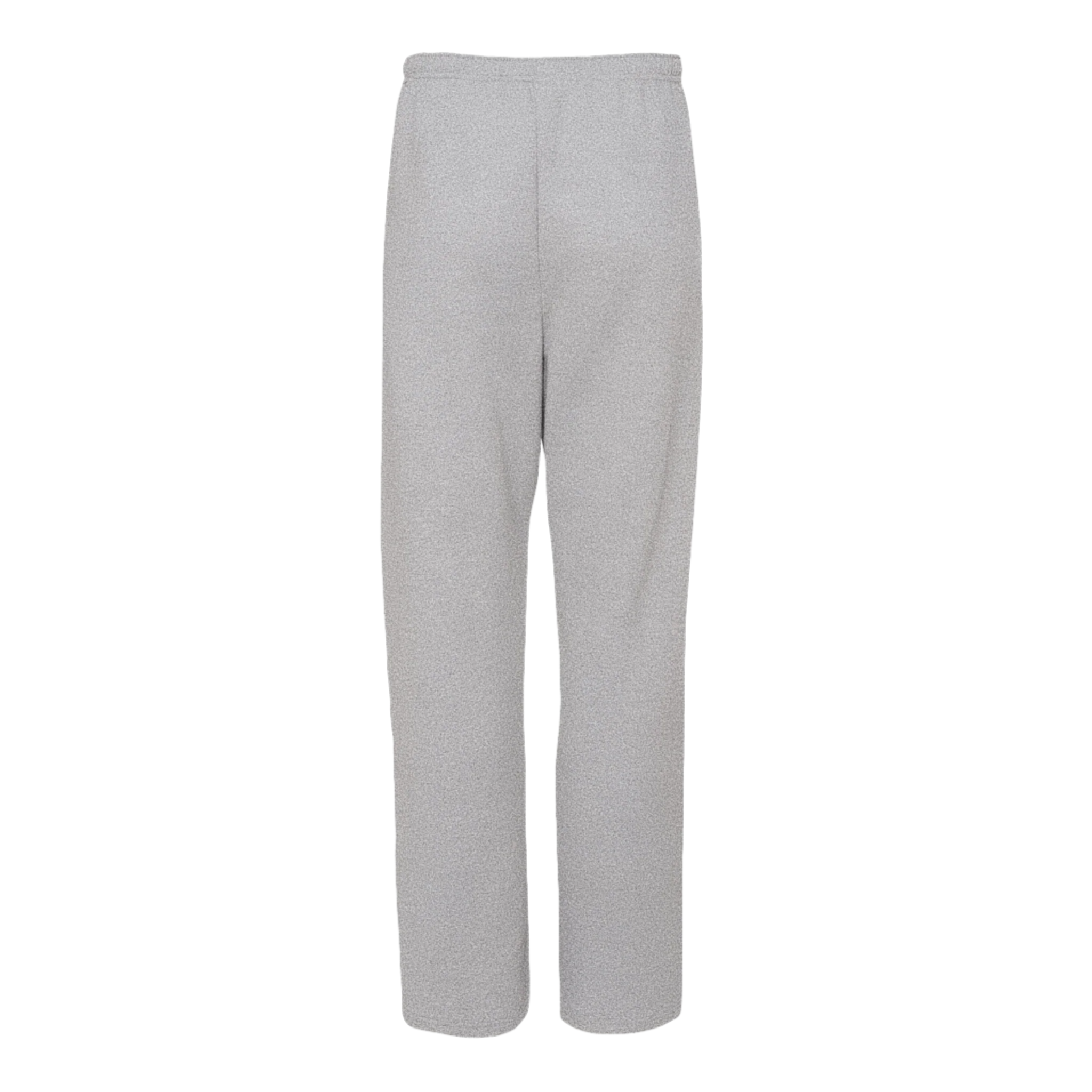 Marl grey wide leg fleece sweatpants with elastic waistband and side pockets, perfect for casual style and comfort.